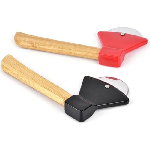 Stainless Steel Pizza Single Wheel Cut Tools Axe shape Household Pizza Knife for Pizza Pies Waffles and Dough Cookies
