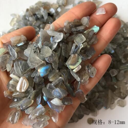 Wholesale 100g3 Size Natural Crystal Gray Labradorite Moonstone Gravel Rock Quartz Raw Quartz Crystals Natural Stones