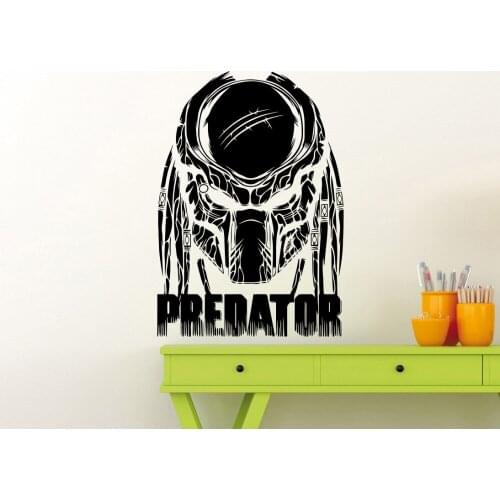 Predator With Skull Head Silhouette Special Wall Decals Home Livingroom Art Cool Decorative Vinyl Wall Stickers Wallpaper Wm-396