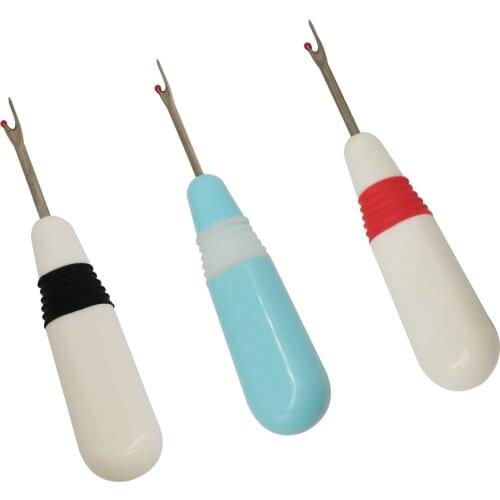 3 Colors Plastic Ergonomic Seam Ripper DIY Quilting Sewing Tools Plastic Handle Craft Thread Cutter Seam Ripper