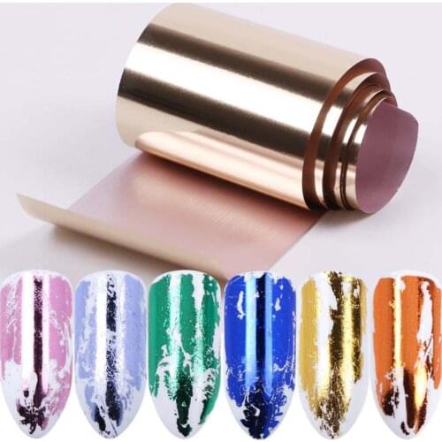 Full Beauty 14pcs Gold Sliver Slider Foil For Nail Holographic Transfer Wrap Sticker