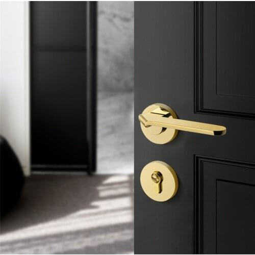 Modern Household Split Mechanical Door Lock Bedroom Silent Door Handle Lock Furniture Hardware Supplies Zinc Alloy Accessories