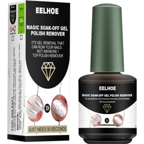 15ml Nail Polish Remover Fast Remove Soak-Off Gel Manicure UV Gel Nail Polish Remove Base Top Coat Nails Remover