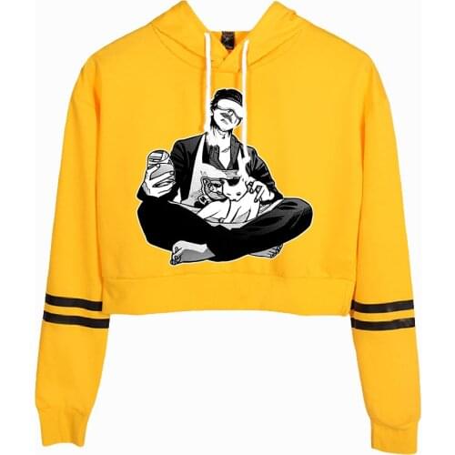 Populaire The Way of the Househusband Hoodie Navel Cropped Hoodie Womens Pullover Casual sweatshirt Girls sexy Clothes Nieuwe