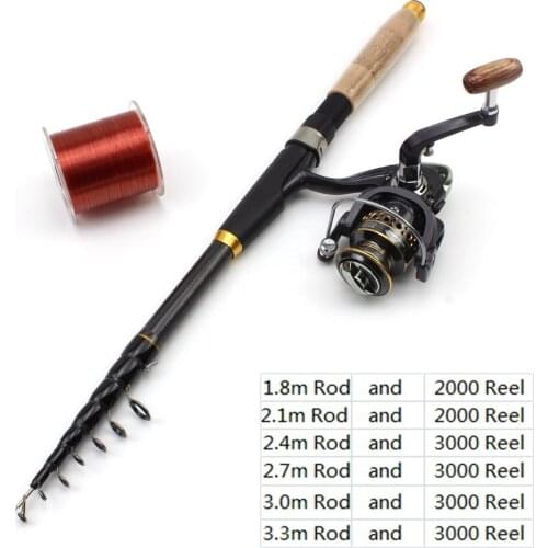 Trout Rod, Rod Reel Combos, Carbon Foldable Rotating Fishing Rod Reel Fishing Line Combination, Bait Throwing Rod 1.8M-3.6M