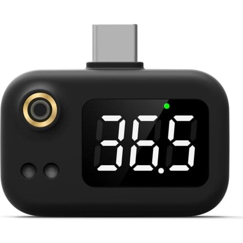USB Smart Infrared Thermometer Mini Mobile Non-Contact Digital Thermometer Portable Temperature Measurement Meter Creative Parts