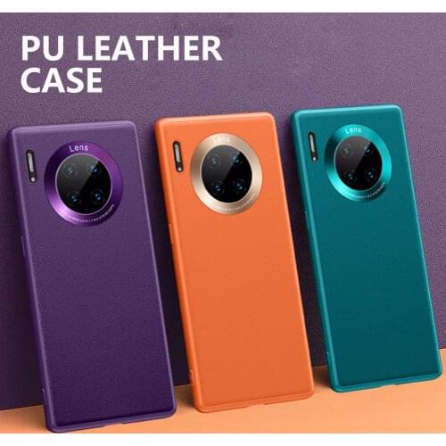 Hard PC capa For Huawei Mate 30 Pro case luxury Leather shockproof Ultra Thin Curve Protective Cover For Mate 30 Pro Back case