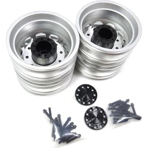 1/14 Rc Tamiya LESU Toy Truck Tractor Model Car Narrow Tires Rear Wheel All-metal Wheels Rim