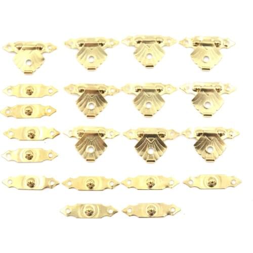 10pcs Jewelry Gift Box Decorative Hasp Latch Mini Antique Iron Sheet Wooden Case Hasp For Home Finuture Buckle Clasp Lock