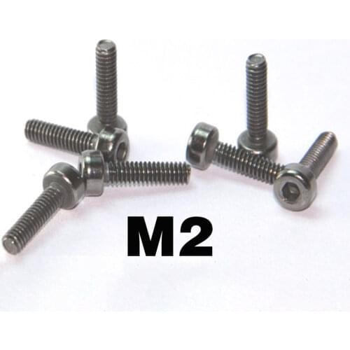 10PCS M2x4-25mm Black Nickel Plated 12.9 Grade Alloy Steel Hex Allen Socket Cap Head Screw DIN912 DIY Model Car