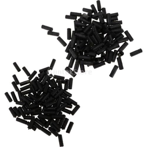 100 Pcs Durable TPE Mountain Bike Brake er Cable Cap End Tips Crimps