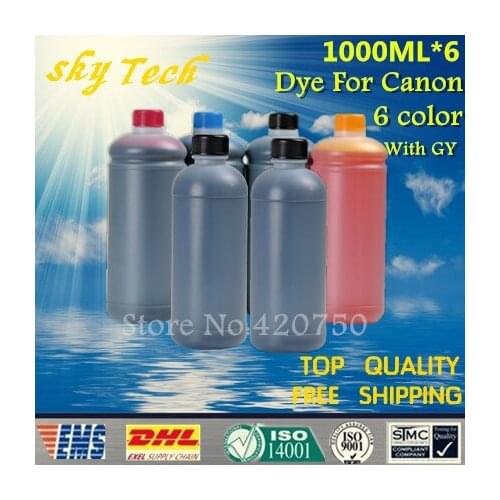 1000ML*6 Specialized Dye Refill Ink For Canon Cartridge , Quality Ink For canon desktop printer