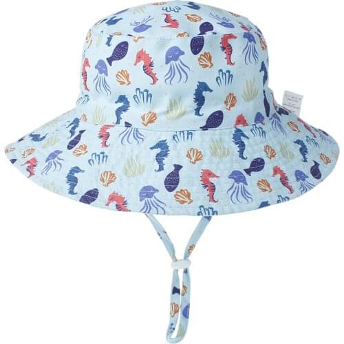 2020 Spring Summer Autumn Children Boys Girls Sun Hat Anti-UV Swim Hat Kids Flap Sun Protection Beach Hat Girls Fisherman hat