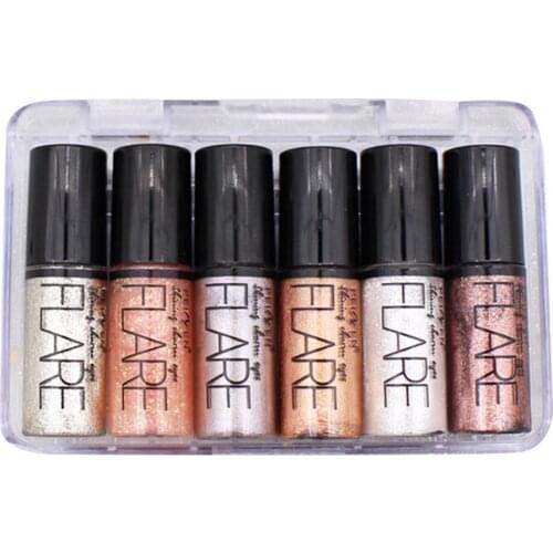 6 Colors Glitter Diamond Liquid Eyeshadow Set Pearlescent Makeup For women Lying Eyes Eye pen silkworm shadow Cosmetics