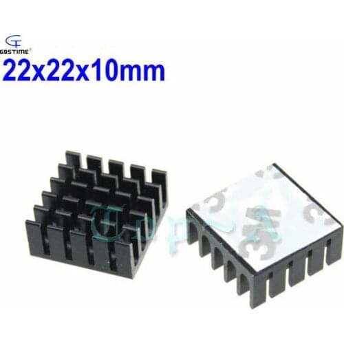 Gdstime 100pcs 22x22x10mm Heatsink PC VGA RAM Memory Aluminum Heat Sink Cooling Cooler