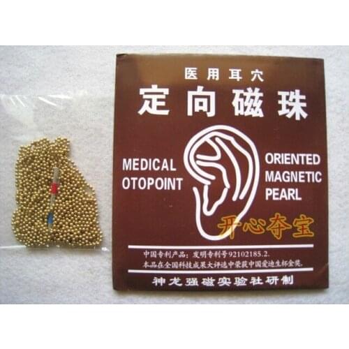 Free shipping 1000 pcs medical otopoint oriented magnetic pearl self made ear bead seed ear auricular no paste
