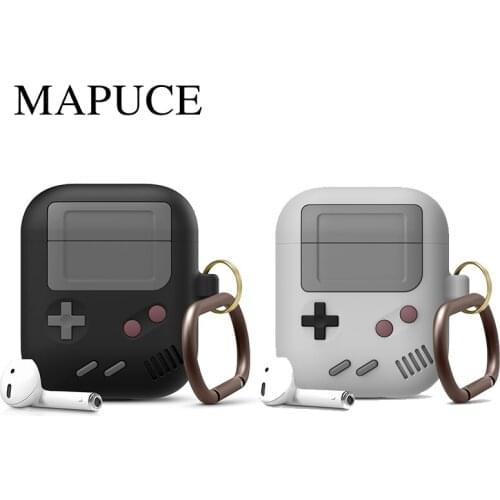 Silicone Cover Case for AirPods Case Cover Compatible with for Airpods pro Case Classic Game Player Design Case with Keychain