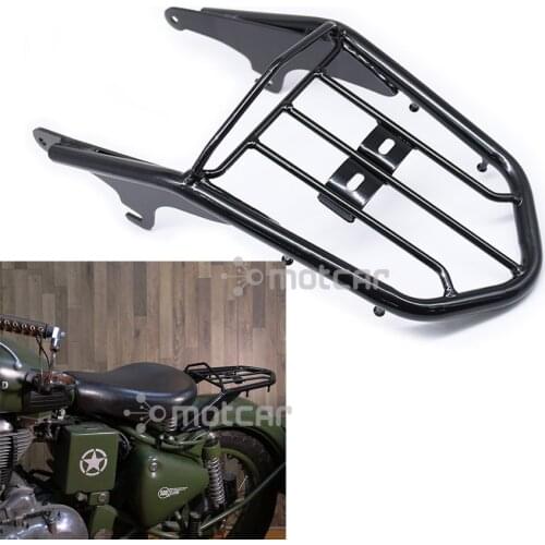 For Royal Enfield Classic 500 Desert Storm Pegasus Classic 350 Redditch Steel Motorcycle Two-Up Rear Luggage Rack Seat Bracket