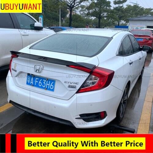 EPFBSQPFor Honda Civic 2016-2021 High Quality ABS Plastic Thailand JDM Style Primer Color Tail Wing Rear Trunk Car Spoiler