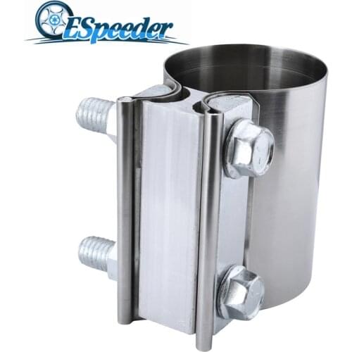 ESPEEDER 2.25 Inch High Strength Stainless Steel Clamp Kit Universal Exhaust Auto Turbo Pipe Clips