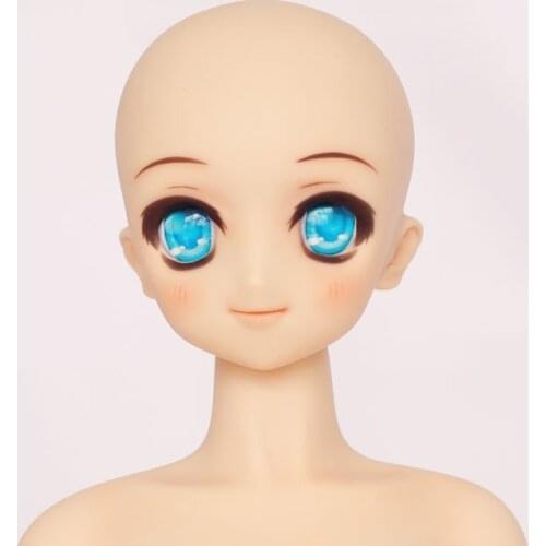 Estartek 1/3 Silicone Customized Anime Head Sculpt for DDL DDM BJD Doll DIY