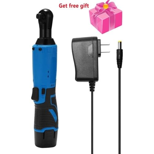 12 V Lithium Battery Rechargeable Electric Wrench Portable Cordless 3/8 Inch Ratchet Wrench 90 Degree Power Tool Wrenches