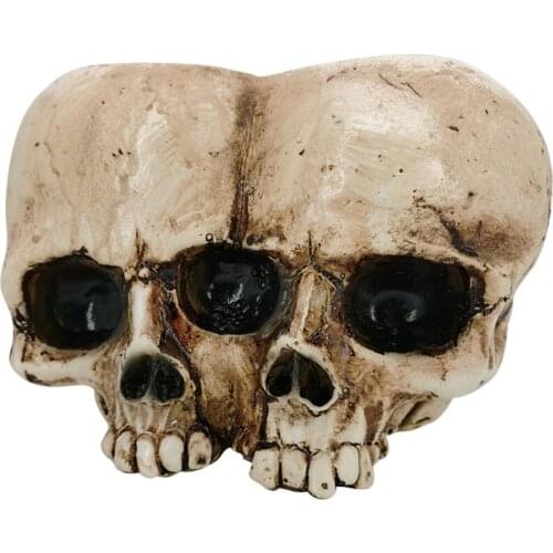 1PC Skull Flower Pots Fully Resin Craft Skull Shaped Succulent Planter Pots Desktop Office Home Decoration