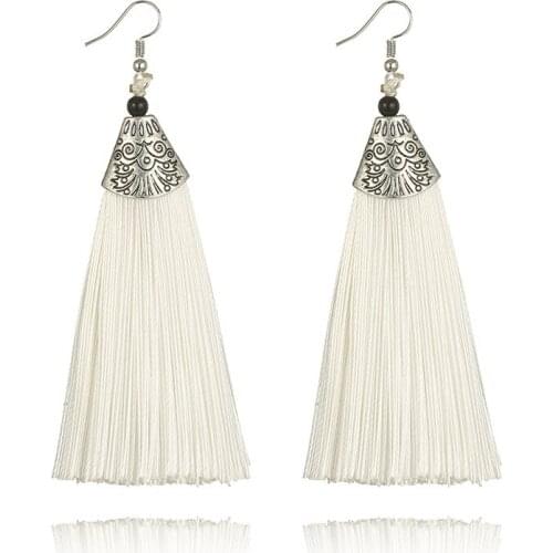 ISINYEE Vintage Tassel Earring Large Fringe Earrings For Women Statement Jewelry boucle d'oreille