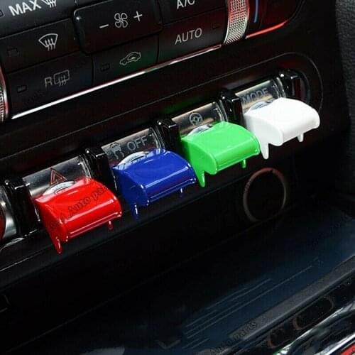 ABS Center Control Button Switch Covers Trims 4pcs For 2015 2016 2017 Ford Mustang