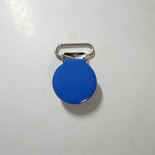 25pcs 20mm 3/4" #18 ROYAL BLUE Round Pacifier Clips