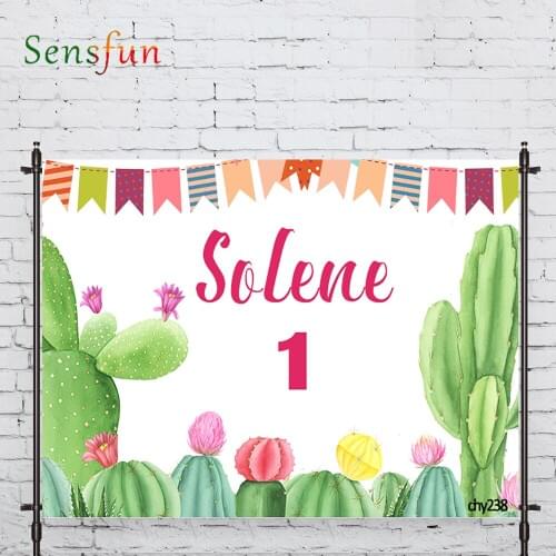 LEVOO Photography Background Desert Cactus Plant Birthday Mexico Fabric Custom Shoot Prop Background Photocall Photo Studio