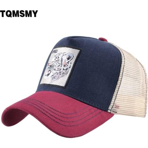 TQMSMY Fashion Animal Embroidery Patch Baseball Cap For Men Women Summer Outdoor Breathable Mesh Hat Snapback Hip Hop Cap TMDHXB