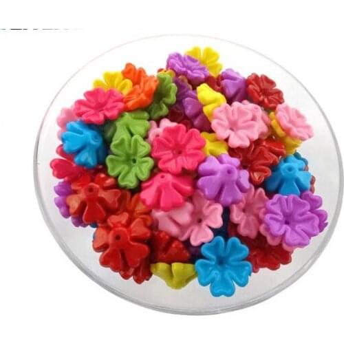 100Pieces Fashion Mix Color DIY Snow Acrylic Loose Beads Jewelry Plastic Beads cy029