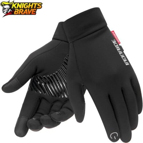 Motorcycle Gloves Men Touch Screen Guantes Moto Thermal Fleece Lined Moto Gloves Cycling Bicycle Bike Ski Winter Gloves S-2XL