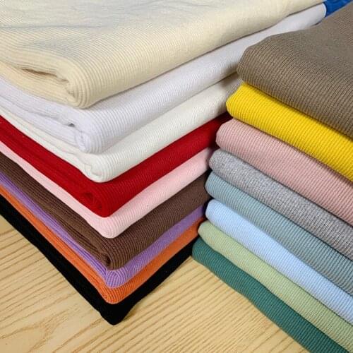 2×2 Coarse Grain Cotton Stretch Threaded Fabric Sweatshirt Screw-on Clothes Cuffs Neckline Cotton Hem Knitting Ribbed Fabric