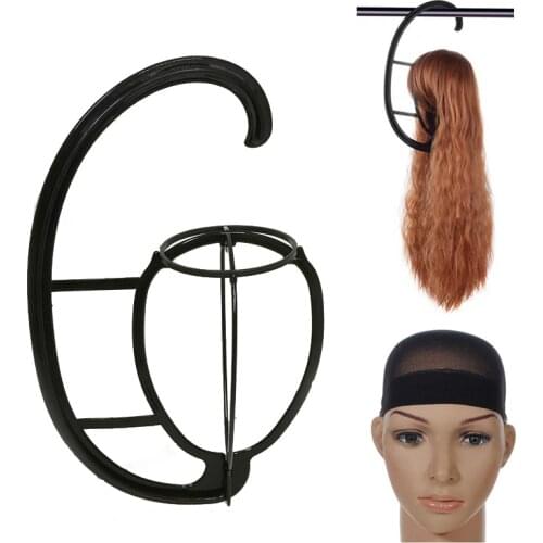 New 1PCS Portable Hanging Wig Stand Plastic DIY Hats Hanger Por Detachable Display Dryer Holder Tool For Long & Short Wigs Cap