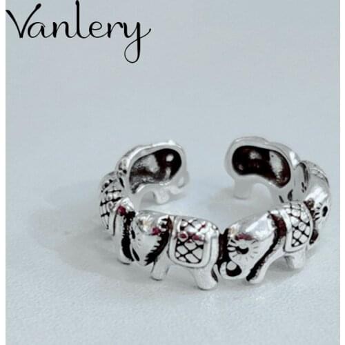 Charming Open Elephant Ring for Women Vintage Boho Party Rings Gothic Punk Jewelry Gifts for Girls