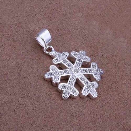 P303 Free Shipping 925 sterling silver Necklace, 925 silver fashion jewelry Snow insets /bdiajupa eoyangfa