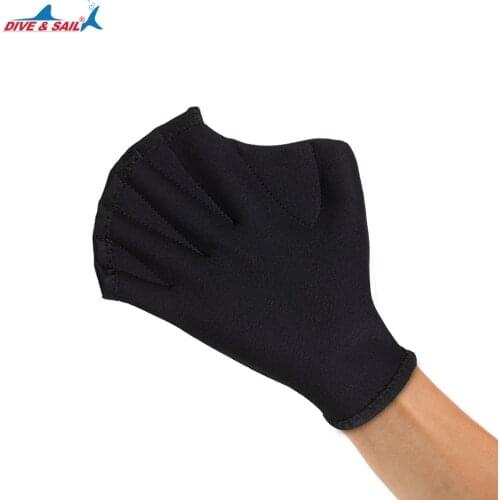 DIVE SAIL Swimming Gloves Diving Hand Flippers Training Swim Finger Frog Webbed Gloves Paddle Good Elasticity Durable