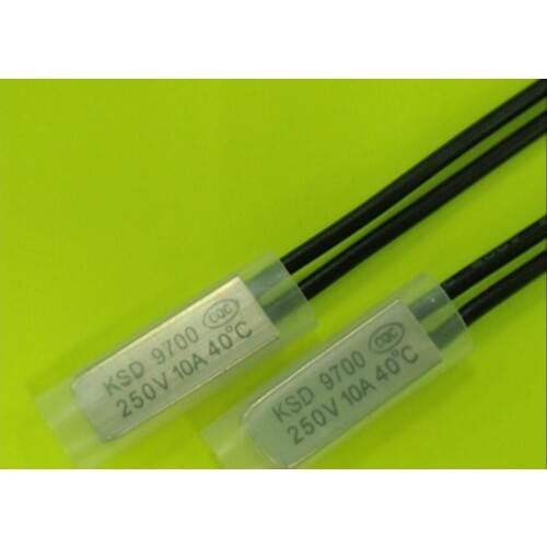250V/10A 40C 45 50 55 60 65 70 75 80 85~110C 135C degree KSD 9700 temperature controller switch thermal protector normally close