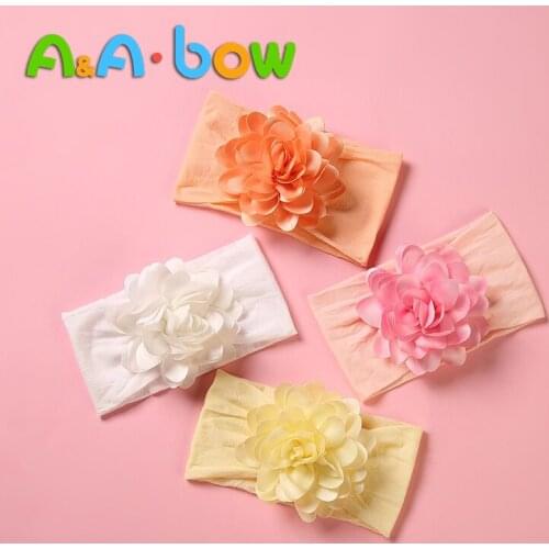 Girls Baby Toddler Turban Solid Headband Hair Band Flower Accessories Headwear Kids Turbans Accessoire Headband Baby Headdress