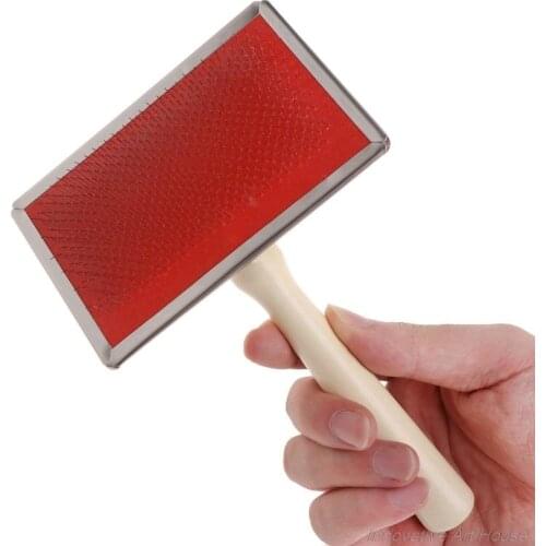 Pet Grooming Comb Shedding Hair Remove Brush Wood Handle Dog Cat Cleaning Supply D30 20 Dropshipping