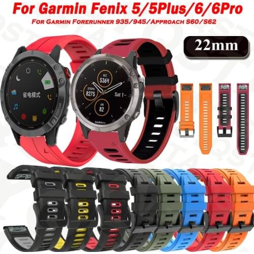 Quickly Fit Wrist Band For Garmin Fenix 5/5Plu/6/6Pro Smart Watch Silicone Bracelet Forerunner 935/945/Approach S60/S62 Belt