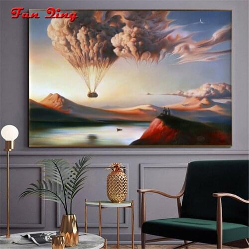 Diy 5D hot air Balloon clouds Full Diamond Painting cross stitch kits art High Quality Scenic 3D paint by diamonds