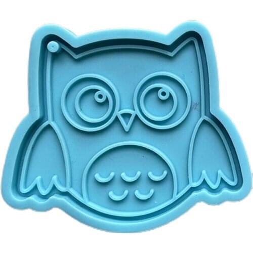 DIY Crafts Jewelry Epoxy Resin Mold Dwarf Rabbit Keychain Pendant Silicone Mould A0NF