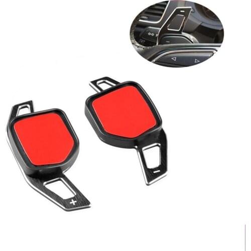 Car Steering Wheel Gear DSG Shift Extensions Paddles Aluminum Black Interior Panels For Audi A1 A7 A3 A4 A5 A6 TT/ TTS Q7 Q5 R8