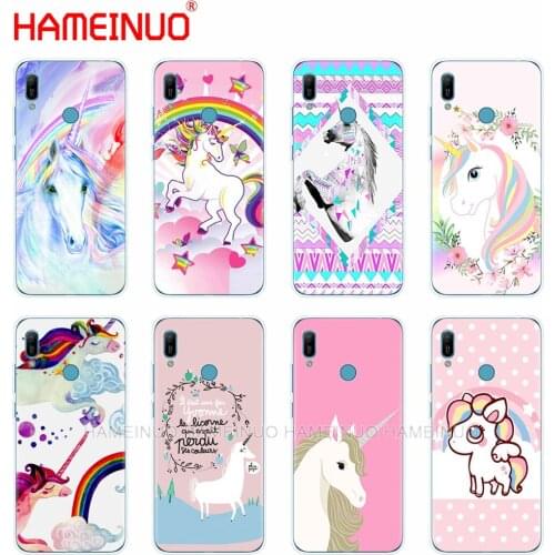 Silicon phone cover case for huawei Y5 Y6 Y7 Y9 PRO PRIME 2019 honor 8s 8a 20 LITE PRO 10i view 20 V20 Rainbow Lovely Unicorn