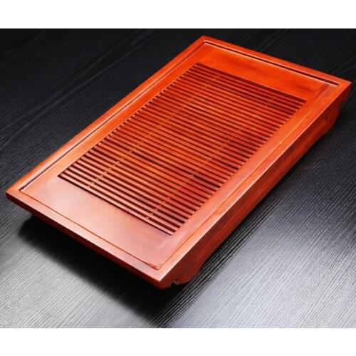 Chinese Traditional Drawer type Solid Wooden tea tray Household Tea table Teaware Organizer High Quality Double-use serving tray
