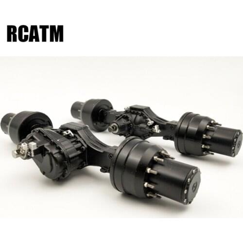 High Quality Metal Mid Rear Axle Welting Rolling Brake Axle For 1/14 Tamiya RC Truck car Tipper Dump SCANIA VOLVO ACTROS AROCS