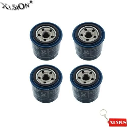 XLSION Aftermarket 4Pcs Oil Filter Fits KIA 1.6L 1.8L 2.0L 2.4L 1994-2016 Replace 26300-35500 Hyundai Accent Elantra Sonata Kia
